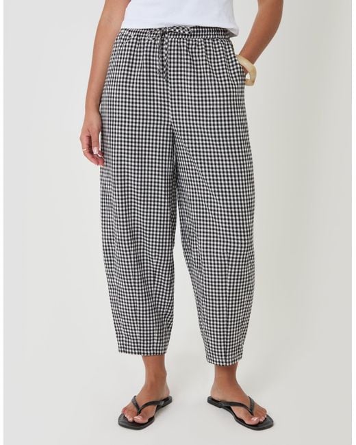 Threadbare Gray High Waisted Barrel Leg Trousers