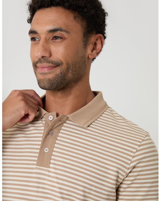 Threadbare Blue Cotton Pique Polo Shirt for men
