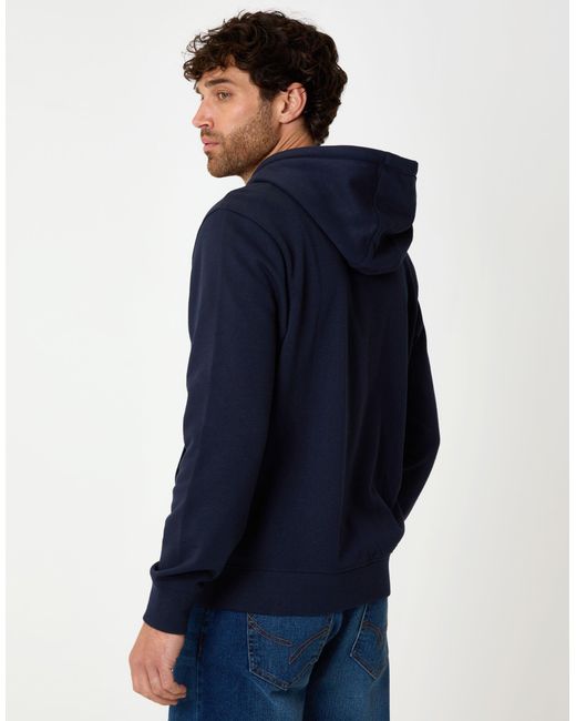 Threadbare Blue Zip-Through Hoodie for men