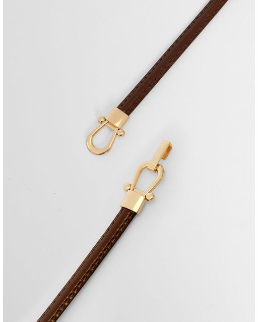 Threadbare Brown Faux Leather Belt With Horsebit Buckle