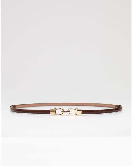 Threadbare Brown Faux Leather Belt With Horsebit Buckle
