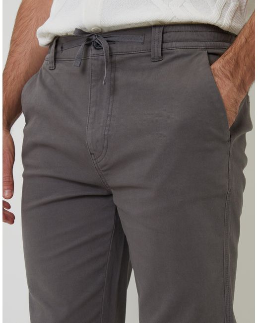 Threadbare Gray Elasticated Waist Chino Trousers for men