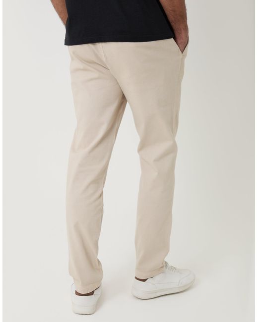 Threadbare Natural Elasticated Waist Chino Trousers for men