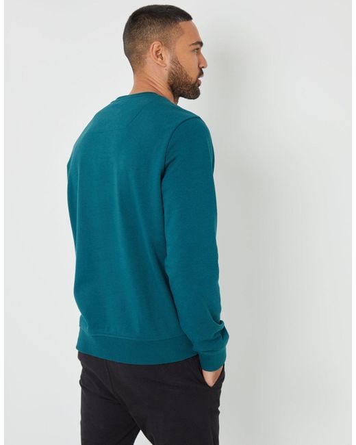 Threadbare Blue Crew Neck Sweatshirt for men