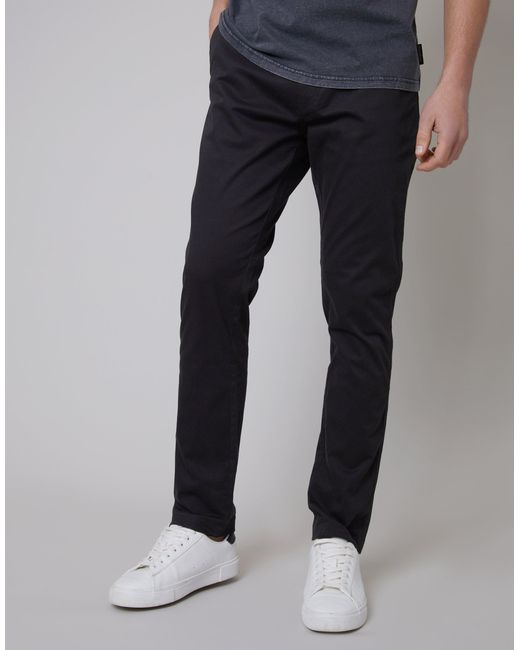 Threadbare Blue Slim Fit Chino Trousers for men