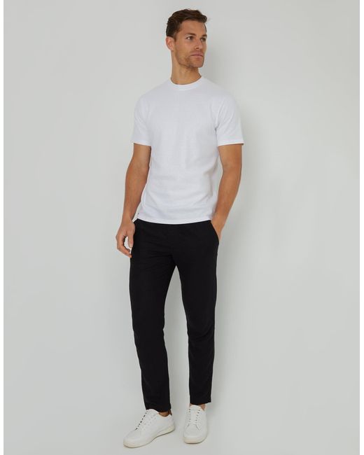 Threadbare White Textured T-Shirt for men