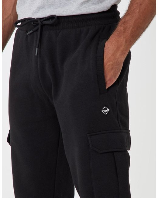 Threadbare Black Cargo Style Joggers for men