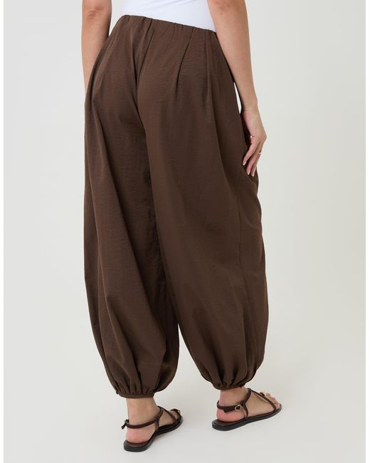 Threadbare White Balloon Trousers With Pockets