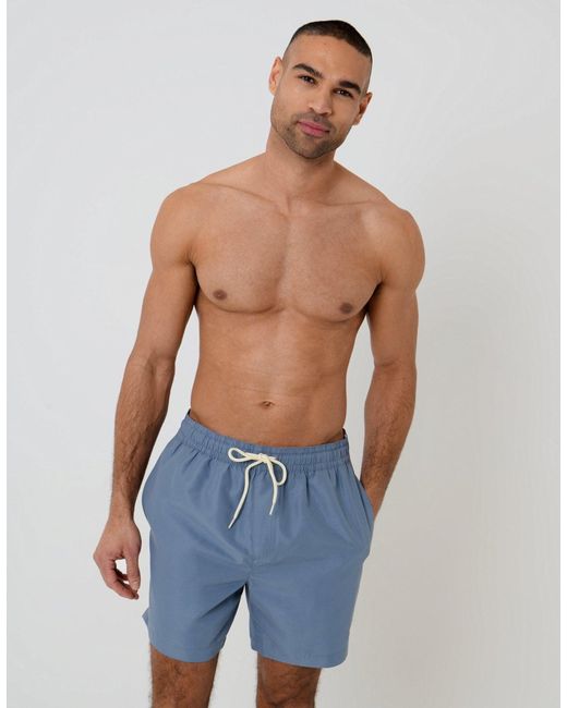 Threadbare Blue 2 Pack Tropical Print Quick Dry Swim Shorts for men