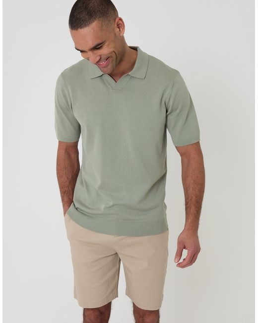 Threadbare Natural Regular Fit Stretch 3 Pocket Chino Shorts for men