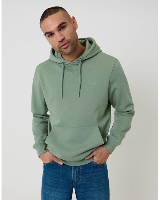 Threadbare Green Overhead Hoodie for men