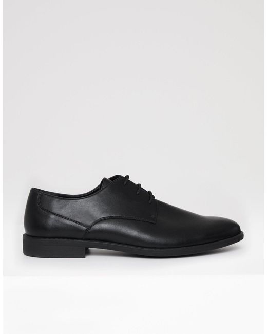 Threadbare Black Derby Shoes for men