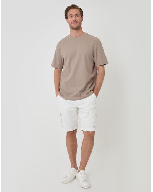 Threadbare Gray Relaxed Fit Cotton Textured T-Shirt for men