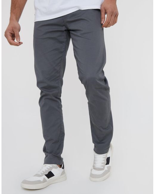 Threadbare Blue Slim Fit Chino Trousers for men
