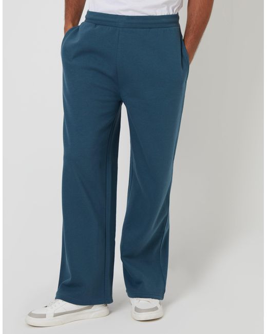 Threadbare Blue Wide Leg Joggers for men