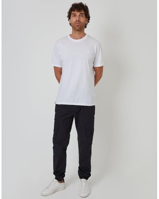 Threadbare Blue Elasticated Waist Cargo Trousers for men