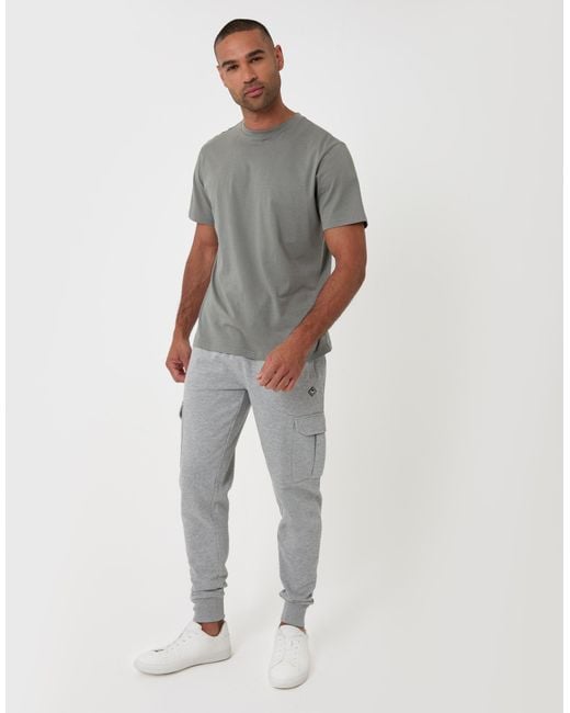 Threadbare White Cargo Style Joggers for men