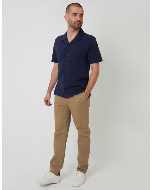 Threadbare Natural Elasticated Waist Chino Trousers for men
