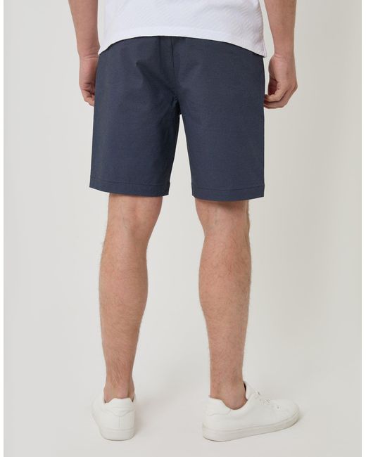 Threadbare White Regular Fit Stretch Chino Shorts With Belt for men