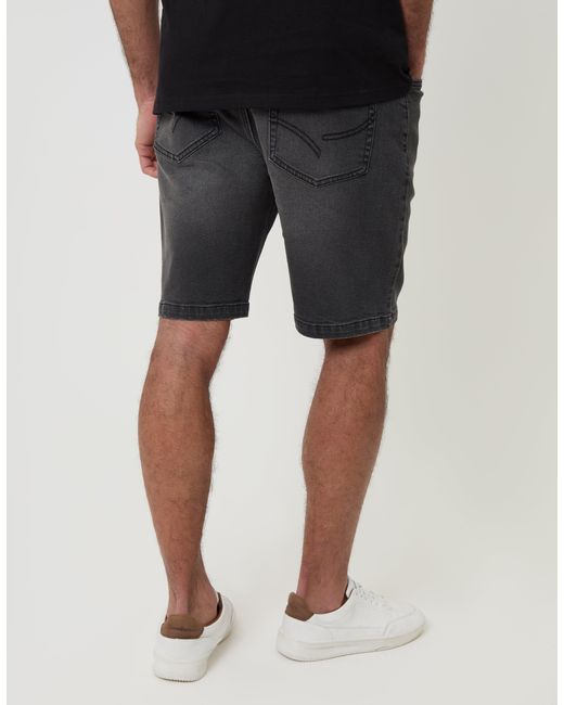 Threadbare Black Denim Shorts for men