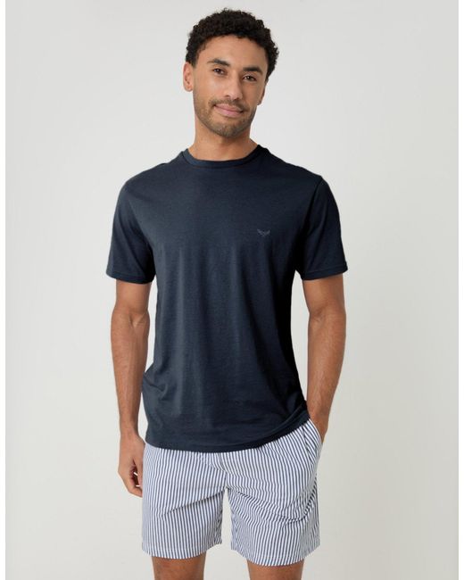 Threadbare Blue Pyjama T-Shirt & Shorts Set for men