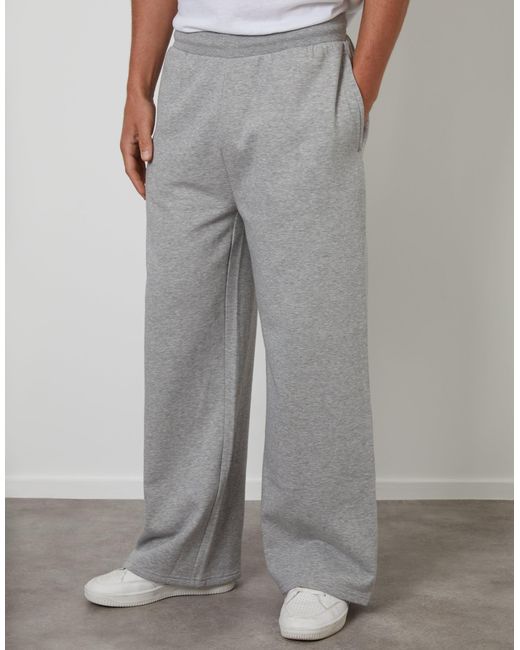 Threadbare Gray Wide Leg Joggers for men