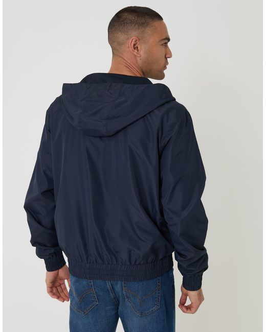 Threadbare Blue Lightweight Hooded Jacket for men
