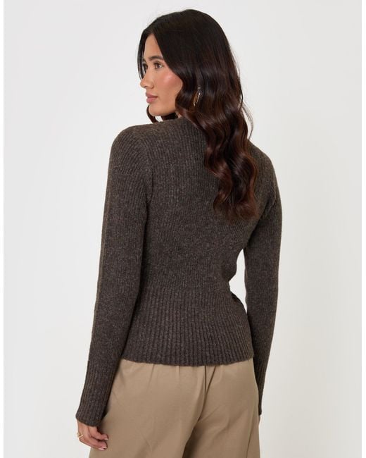 Threadbare Black V Neck Knitted Cardigan