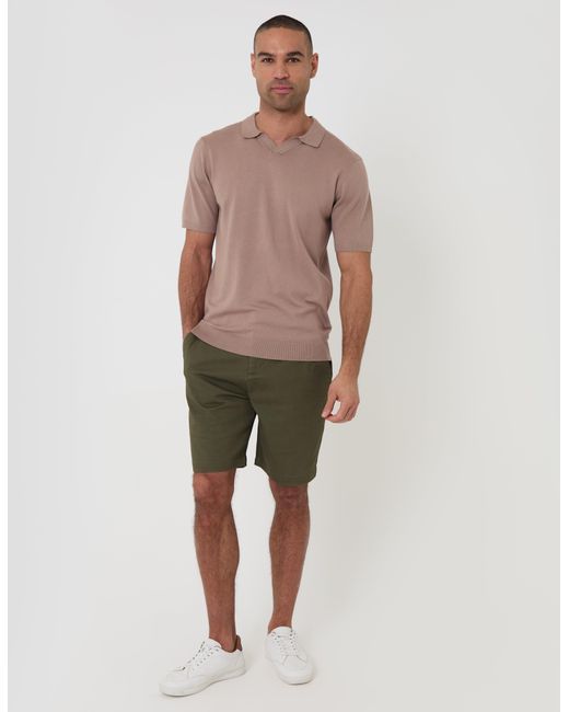 Threadbare Gray Knitted Trophy Neck Polo for men