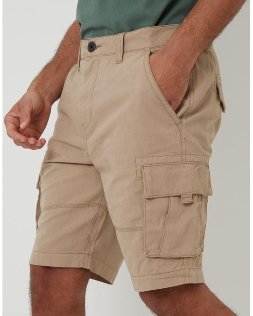 Threadbare Natural Cargo Shorts for men
