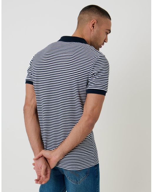 Threadbare Blue Open Neck Collar Polo Shirt for men