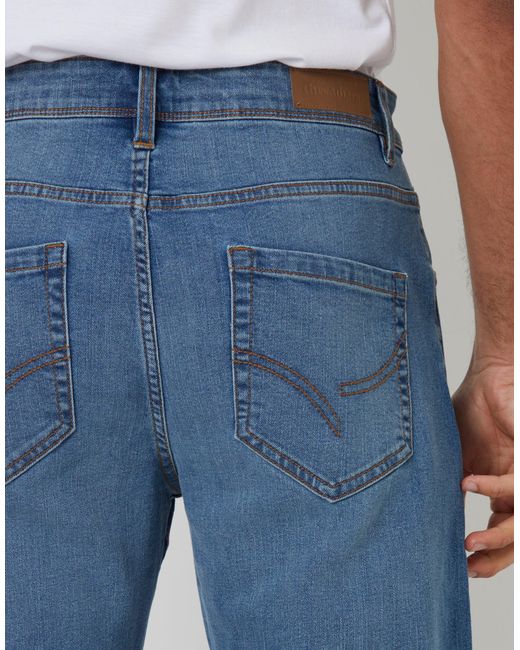 Threadbare Blue Straight Leg Jeans for men