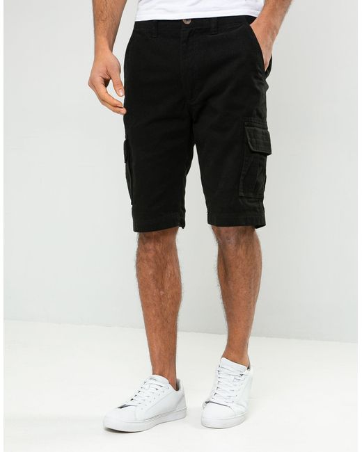Threadbare Black Cargo Shorts for men