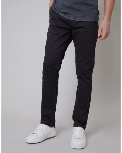 Threadbare Blue Slim Fit Chino Trousers for men