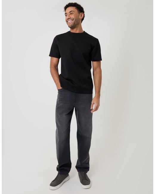 Threadbare Black Scuba T-Shirt for men