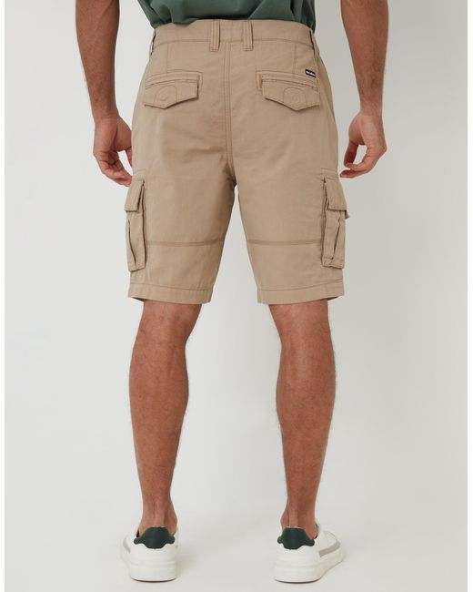 Threadbare Natural Cargo Shorts for men