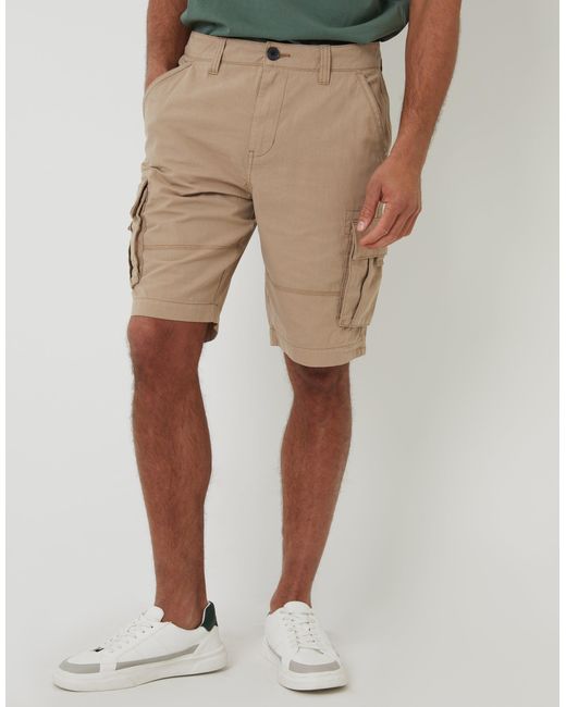 Threadbare Natural Cargo Shorts for men