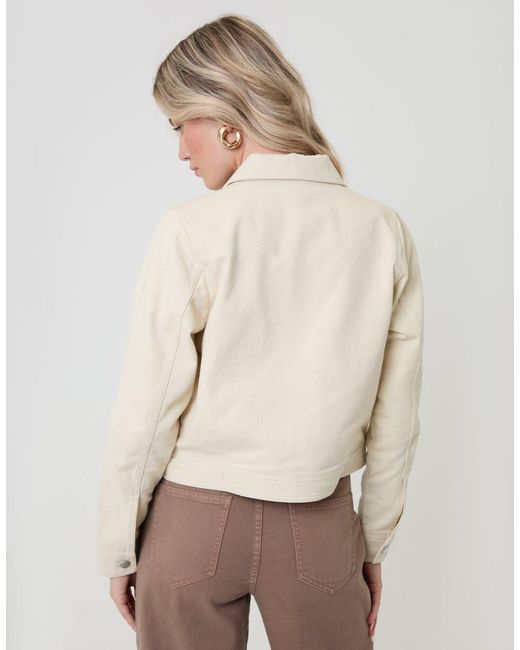 Threadbare Natural Denim Jacket With Patch Pockets