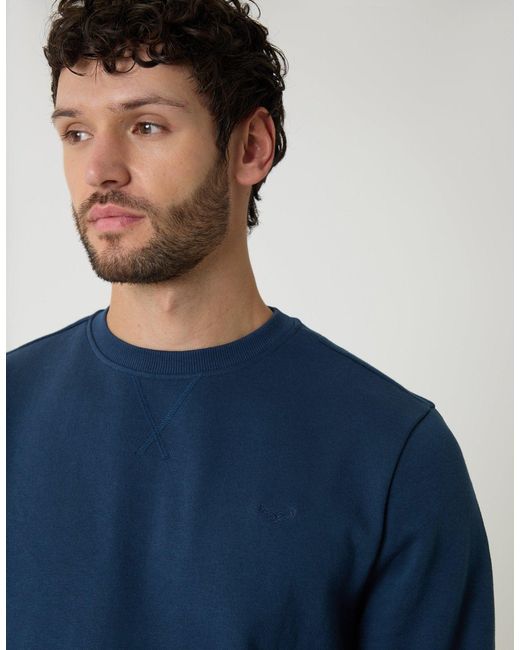 Threadbare Blue Crew Neck Sweatshirt for men