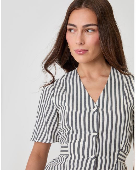 Threadbare White Flutter Sleeve Top