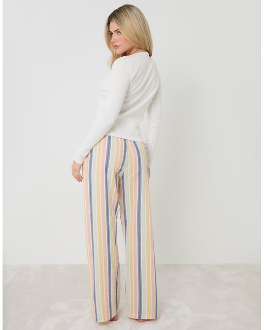Threadbare Natural Button Front Cotton Pyjama Set
