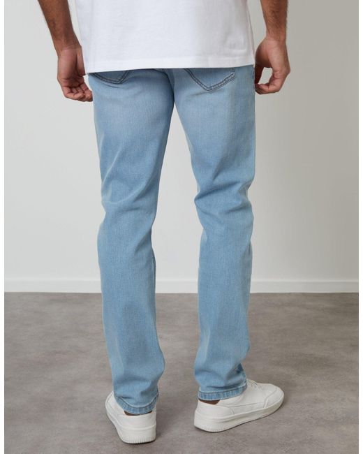 Threadbare Blue Slim Fit Jeans for men