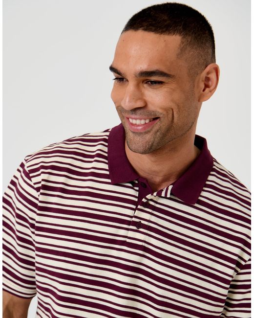 Threadbare Red Relaxed Fit Polo Shirt for men