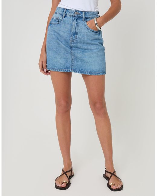Threadbare Blue 2 Pack Denim Mini Skirts