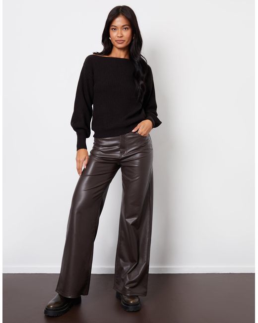 Threadbare Black 2 Pack Soft Slash Neck Jumpers