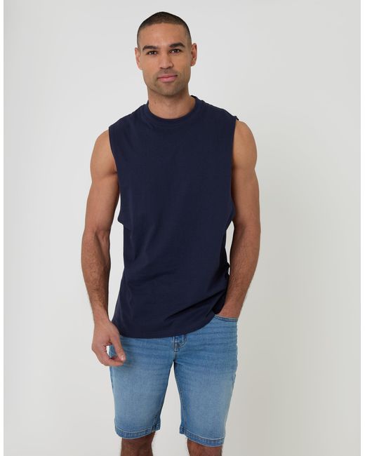 Threadbare Blue Denim Shorts for men