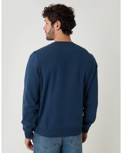 Threadbare Blue Crew Neck Sweatshirt for men