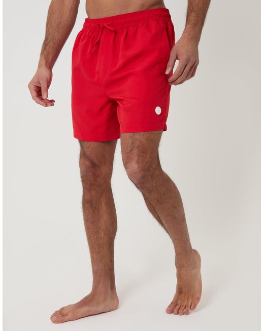 Threadbare Red 2 Pack Quick Dry Swim Shorts for men
