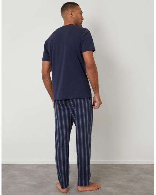 Threadbare Blue T-Shirt & Bottoms Pyjama Set for men
