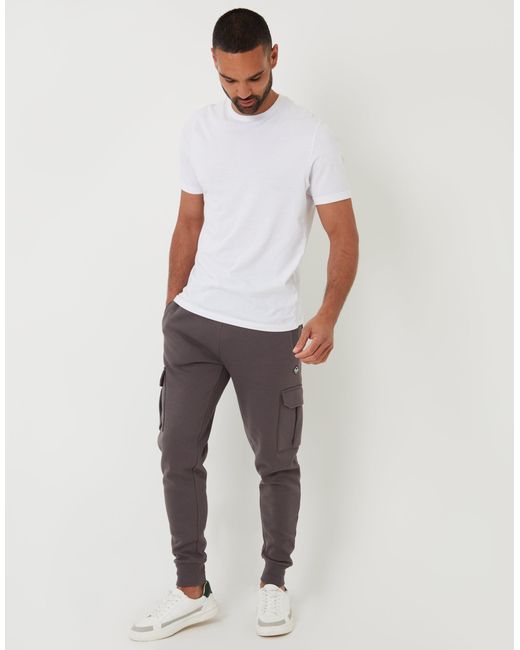 Threadbare Gray Cargo Style Joggers for men